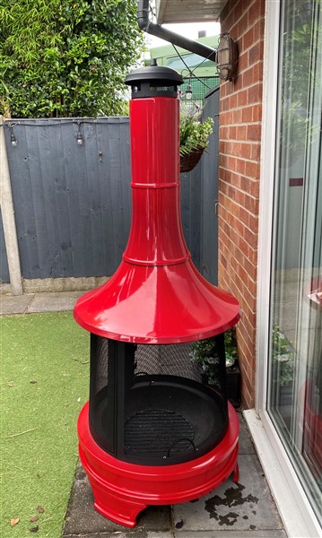 Outdoor Steel Chiminea Fireplace Cover (Fits Costco Red/Black Steel ...